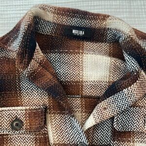 Miss Lola Plaid Shacket